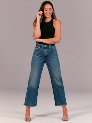 Ultra High Rise Cropped Wide Leg Jeans