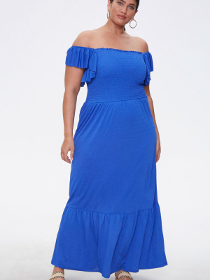 Plus Size Off-the-shoulder Dress