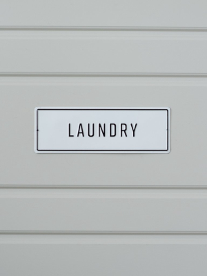 Embossed Metal Laundry Sign