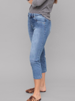 Kelly Cropped Washed Indigo