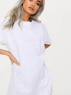 Grey Oversized Boyfriend T Shirt