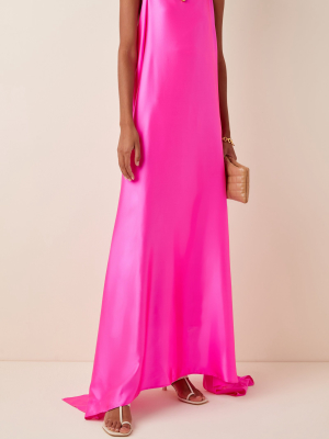 Meredith Silk-satin Midi Dress