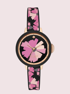 Park Row Flower-print Silicone Watch