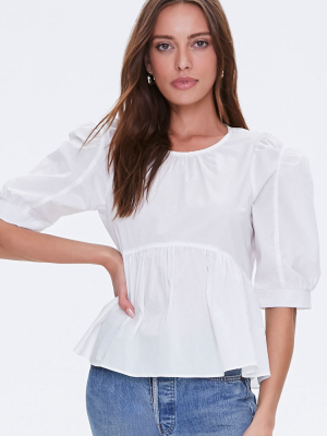 Boxy Flounce-hem Top