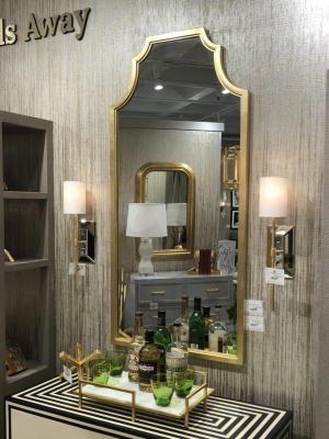 Finley Floor Mirror Gold Leaf