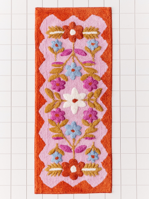 Molly Folk Floral Runner Bath Mat