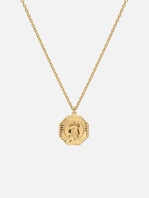 Faceless King Necklace, Gold Vermeil