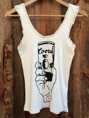 Coors Vintage Lace Tank White/black