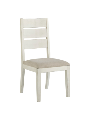 Set Of 2 Grindleburg Dining Upholstered Ladderback Side Chair White/light Brown - Signature Design By Ashley
