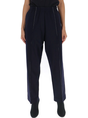 Jil Sander Contrast Stitch Detail Straight Trousers