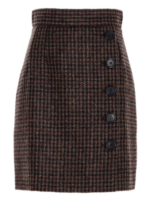 Dolce & Gabbana Tweed Wrap Skirt