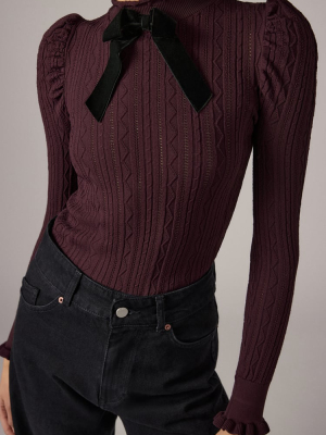 Pointelle Knit Sweater