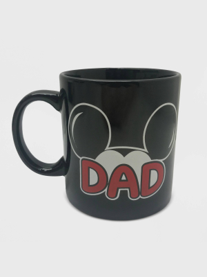 Disney Mickey Mouse 20oz Ceramic Dad Mug Black