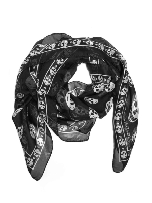 Alexander Mcqueen All-over Skull Print Scarf