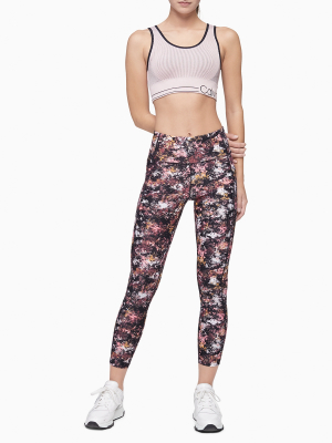 Performance Printed Logo High Waist 7/8 Leggings