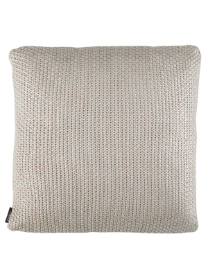 Tickled Knit Palewisper Square Throw Pillow Gray - Safavieh