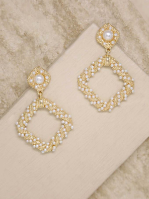 Pearl Knocker 18k Gold Plated Earrings