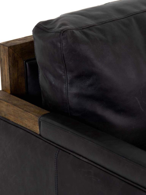 Stanley Leather Sofa, Sonoma Black