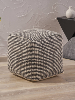 Brindle Boho Pouf Ivory - Christopher Knight Home