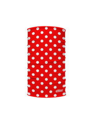 White Dots And Red Kids Neck Gaiter