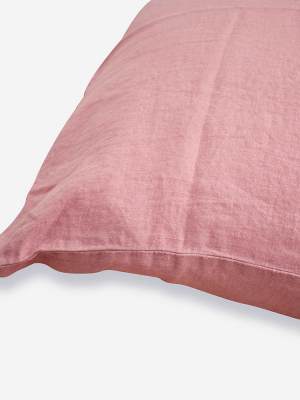 Linen Standard Pillowcase, Lychee