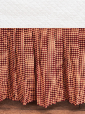 C&f Home Red And Tan Bed Skirt