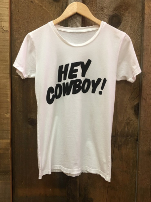 Hey Cowboy Womens Tee White/blk