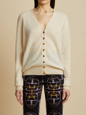 The Amelia Cardigan In Custard