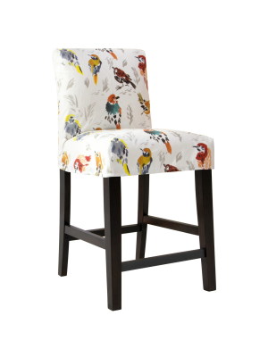 Hendrix Slipcover Counter Height Barstool Multi Bird Print - Cloth & Company