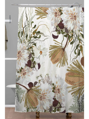 Iveta Abolina Juliette Charm Shower Curtain Brown - Deny Designs