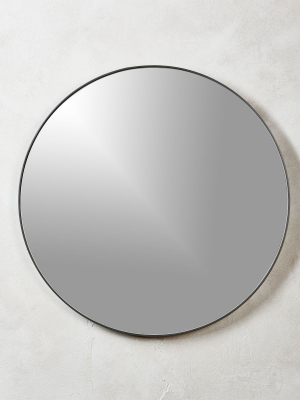 Infinity Black Round Wall Mirror 24"