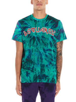 Dsquared2 Logo Printed Tie-dye T-shirt