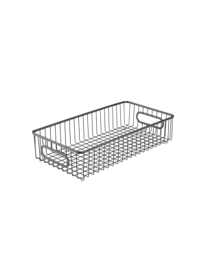 Mdesign Metal Kitchen Food Pantry, Drawer Organizer Basket Tray