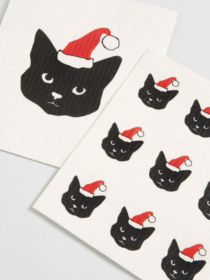 Santa Claws And Paws Tea Towel Set