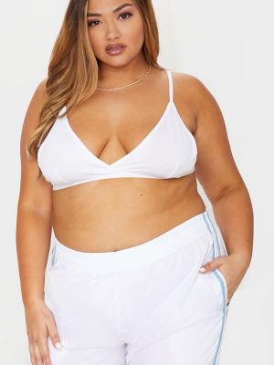 Plus Basic Triangle White Bralet