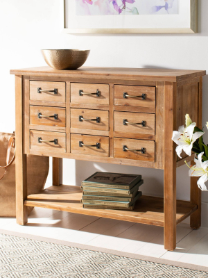 Mendie Drawer Chest - Oak - Safavieh