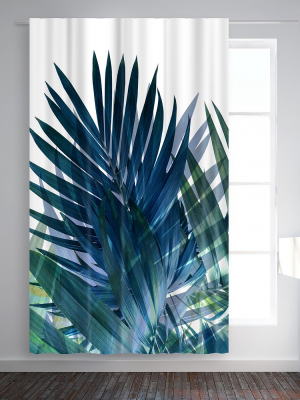 Americanflat Palms Leaves By Emanuela Carratoni Blackout Rod Pocket Single Curtain Panel 50x84