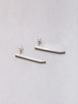 Silver Beavel Earrings