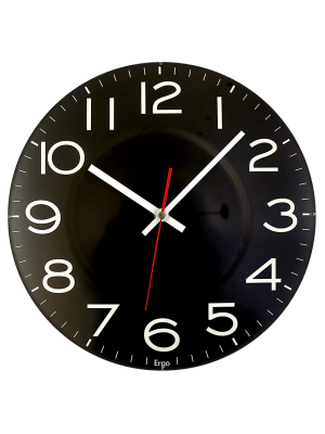 Contact Lens 11.5" Wall Clock Black - Timekeeper