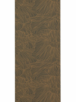 Coral Wallpaper In Dark Green & Gold By Ferm Living