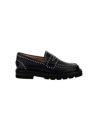 Stuart Weitzman Parker Lift Studded Loafers