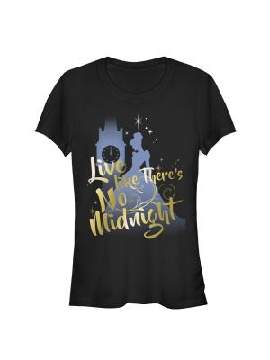 Junior's Cinderella Live Like No Midnight T-shirt