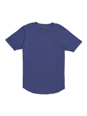 Short Sleeve Supima Scallop Crew Tee Navy