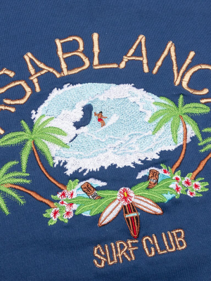 Casablanca Surf Club Embroidered Sweatshirt - Navy