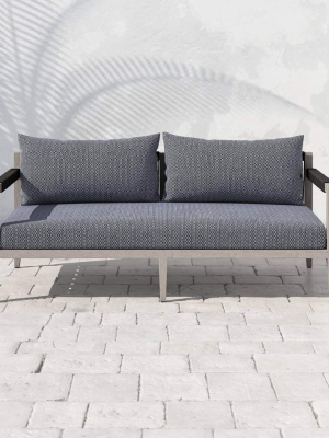 Sherwood Outdoor Sofa, Faye Navy/weathered Grey