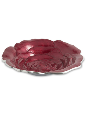 Julia Knight Rose 12" Bowl In Pomegranate