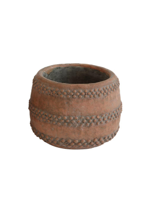 Cement Pot In Terra-cotta In Various Sizes