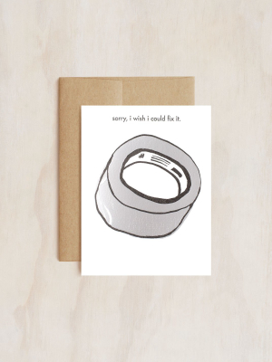 Egg Press Duct Tape Sorry Card