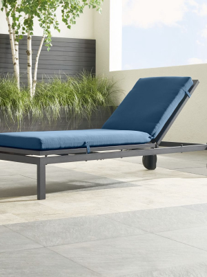 Alfresco Ii Grey Chaise Lounge With Sapphire Sunbrella ® Cushion