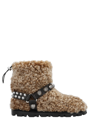 Miu Miu Shearling Stud Boots